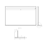 Sapho BRETO zrcadlo s LED osvětlením a policí 100x60, 8cm BT100