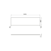 Sapho Deska Rockstone 1654x12x445mm, bílá mat DTR165-0101