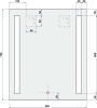 Mereo Zrcadlo 60x70 cm s LED osvětlením CN697