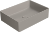 GSI KUBE X keramické umyvadlo na desku, 50x37cm, tortora mat 942905