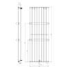 Sapho COLONNA otopné těleso 602x1800 mm, metalická stříbrná IR146