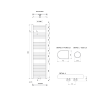 Aqualine ALYA otopné těleso rovné 400x1600mm, středové připojení, chrom LLS309