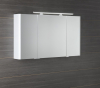 Sapho LUCIE galerka s LED osvětlením, 126x70x17cm, bílá LU125-0030