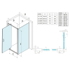 Gelco SIGMA SIMPLY čtvercový sprchový kout pivot dveře 800x800mm L/P varianta, čiré sklo GS1279GS3180