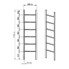 Gedy BAMBUS sušák ručníků na opření 500x1900x40mm, bambus 1031