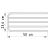 Aqualine Sušák 4 ručníků na otopná tělesa, univerzální upínání, délka 50cm, bílá 25-03-SV450