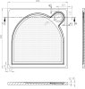 Gelco LARCA sprchová vanička z litého mramoru, čtverec 90x90cm, bílá PL009