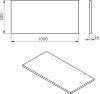Sapho PLATO deska Rockstone 1000x24x500mm, bílá mat PL100-0101