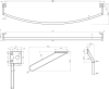 GSI PURA čelní držák ručníků 102cm, chrom PAPR102