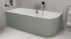 Polysan VIVA L MONOLITH asymetrická vana 180x75x60cm, bílá/verde 72099M.44
