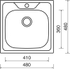 Nerezový dřez Sinks CLASSIC 480 V 0,5mm matný STSCLM4804805V
