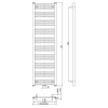 Bruckner ALBRECHT otopné těleso 400x1570mm, středové připojení, chrom 600.113.1