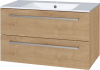 Mereo Bino, koupelnová skříňka s keramickým umyvadlem 101 cm, dub Arlington CN622