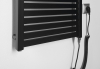 Aqualine TONDI-E elektrické otopné těleso rovné 450x970 mm, 300 W, černá mat DE456T