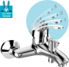 Mereo Vanová nástěnná baterie, Sonáta, 150 mm, s keramickým přepínačem, bez příslušenství, chrom CB90104N