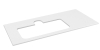 Sapho BRAHEA deska rockstone s otvorem 96, 6x51, 5cm, levá, bílá mat BT097-0101-L