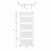 Aqualine ORBIT otopné těleso s bočním připojením 750x1680 mm, bílá ILO67T