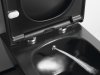 Sapho AVVA CLEANWASH závěsná WC mísa, s bidetovou sprškou, Rimless, 35, 5x53cm, černá mat 100312-110