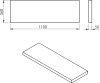 Sapho AVICE deska pod umyvadlo 110x36cm, tl.5cm, dub tmavý AV11611