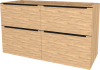 Mereo Mailo, koupelnová skříňka 121 cm, černé madlo, Multidecor, Jasan horský CN593SBJASH