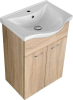 Aqualine KERAMIA FRESH umyvadlová skříňka 51, 1x74x34cm, dub platin 50058