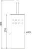 Aqualine SIMPLE LINE WC štětka válcová s otvory, bílá 04002W