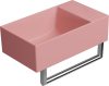 GSI KUBE X keramické umývátko 40x23cm, bez otvoru, pravé/levé, blush mat 9484024