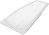 Aqualine OPAVA vana 160x70x44cm, pravá, bílá A1671