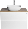 Aqualine ALTAIR skříňka s deskou 87, 5 cm, bílá/dub emporio AI290-02