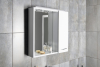 Aqualine ZOJA/KERAMIA FRESH galerka s LED osvětlením, 60x60x14cm, pravá, bílá 45022