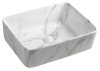 Sapho DALMA keramické umyvadlo na desku, 48x38 cm, carrara MM517