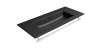 GSI PURA keramické umyvadlo Slim 102x46cm, bez otvoru, černá mat 8886026