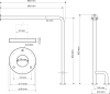 Sapho HANDICAP opěrné madlo PRAVÉ 800x850mm, bílá XH528W