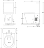 Mereo WC kombi, vario odpad, kapotované, Smart Flush RIMLESS, keramické vč. sedátka VSD91T1