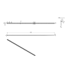 Sapho Spádová lišta, levá, výška 12 mm, délka 1500 mm, nerez mat SPD1512-L