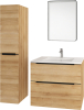 Mereo Mailo, koupelnová skříňka vysoká 170 cm, černé madlo, Multidecor, Jasan horský CN594LPBJASH