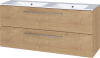 Mereo Bino, koupelnová skříňka s keramickým umyvadlem 121 cm, dub Arlington CN623