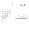 Gedy SMART rohová police do sprchy, 170x30x170mm, černá mat 328314