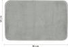 Gedy FUZZY koupelnová předložka, 50x80cm, 100% polyester, protiskluz, šedá 96FY508008