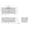 Polysan CASCATA R MONOLITH obdélníková vana 180x80x60cm, kaskáda černá 73836MR.102