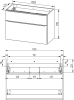 Mereo Mailo, koupelnová skříňka 101 cm, černé madlo, Multidecor, White Loft Pine CN592SBWLP1