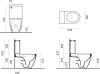GSI PURA WC mísa kombi spodní/zadní odpad, Swirlflush, 36x63cm, bílá dual-mat 880609