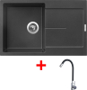 Granitový dřez Sinks ULTIMA 790 Metalblack + Elasta nerez/černá G21974