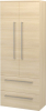 Mereo Bino, koupelnová skříňka vysoká, dvojitá 163 cm, dub Sand Barbera CN639