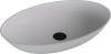 Polysan BANERA OVAL umyvadlo na desku, litý mramor, 60x40cm, bílá mat 14397MAT