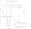 Sapho SMALL stojánkový umyvadlový ventil, 113mm, chrom SM23