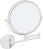 Sapho X-ROUND WHITE kosmetické zrcátko závěsné, Ø 200mm, oboustranné, bílá mat XR006W