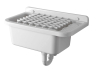 Aqualine Závěsná výlevka s odkládací plochou 60x34cm, plast, bílá PI5060