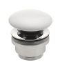 Sapho Umyvadlová výpust 5/4“, click-clack, keramická zátka, 5-63mm, bílá WEH060