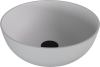 Polysan BANERA ROUND umyvadlo na desku, litý mramor, průměr 39cm, bílá mat 14337MAT